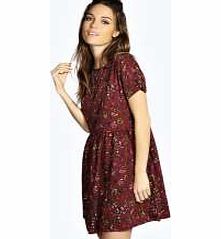 boohoo Louise Woodland Floral Smock Dress - multi