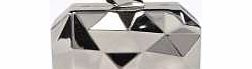 Lucia Panelled Box Clutch - silver azz20752