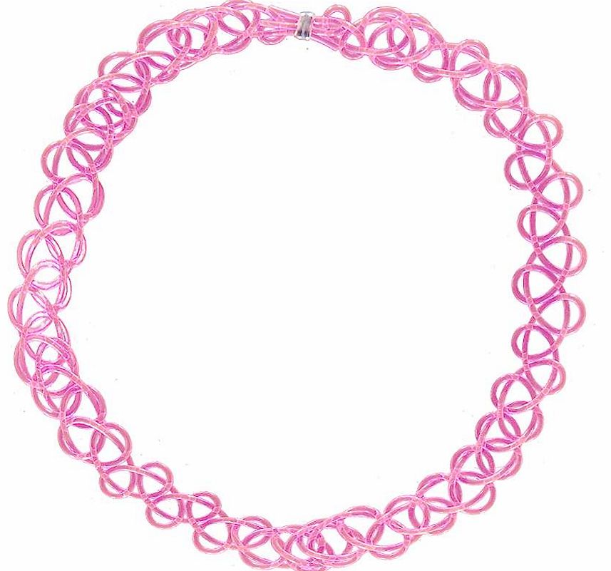 boohoo Lucy 90s Stretchy Choker - pink azz12130