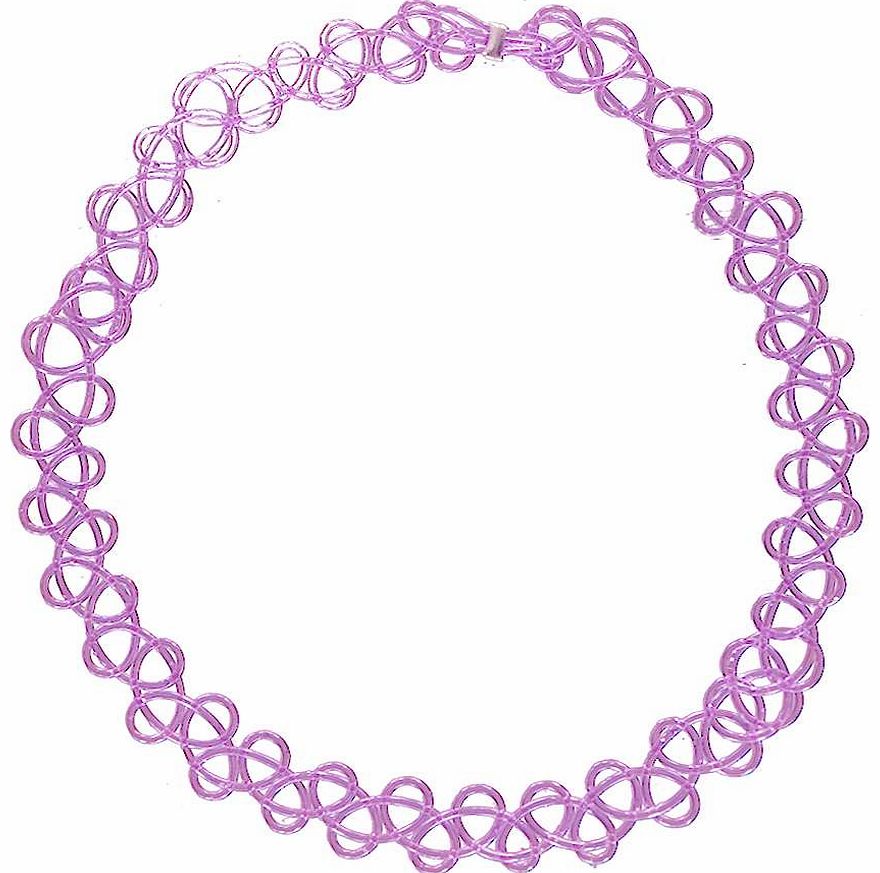 boohoo Lucy 90s Stretchy Choker - purple azz12130