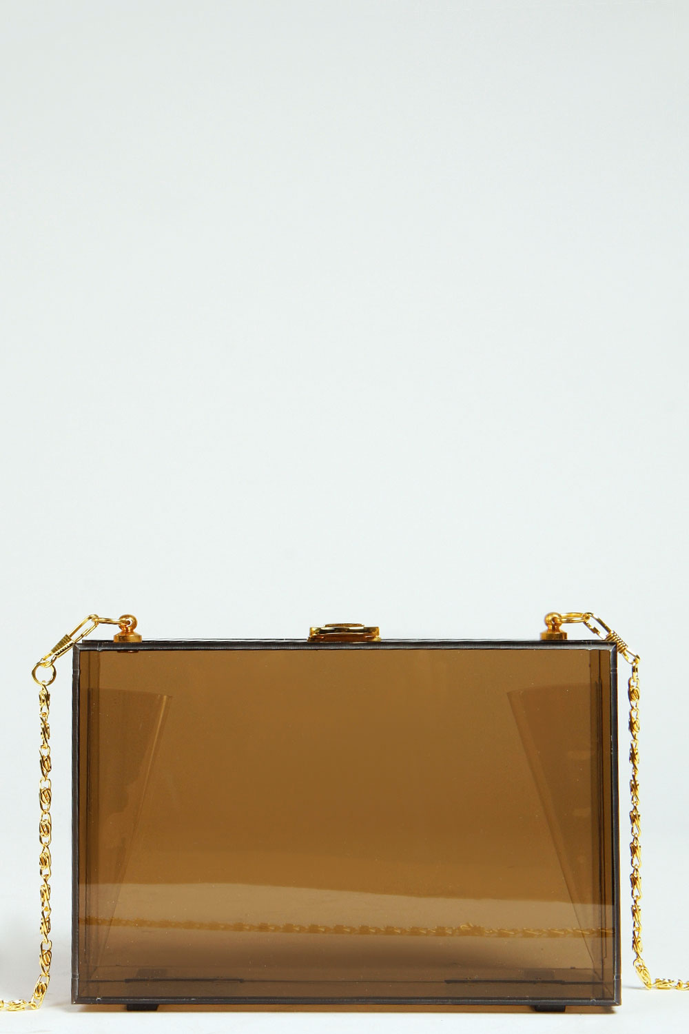 boohoo Lucy Perspex Box Clutch - grey, grey