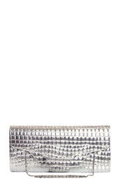 Lucy Textured Large Metallic Clutch