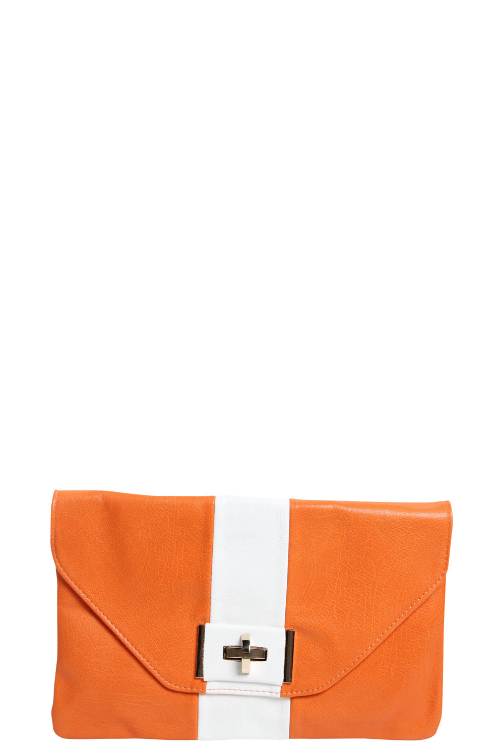 boohoo Luisa Panelled Twist Lock Clutch Bag -