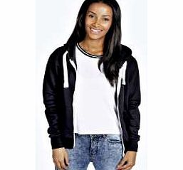 boohoo Macy Zip Through Hoody - black azz20090