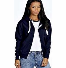 boohoo Macy Zip Through Hoody - navy azz20090