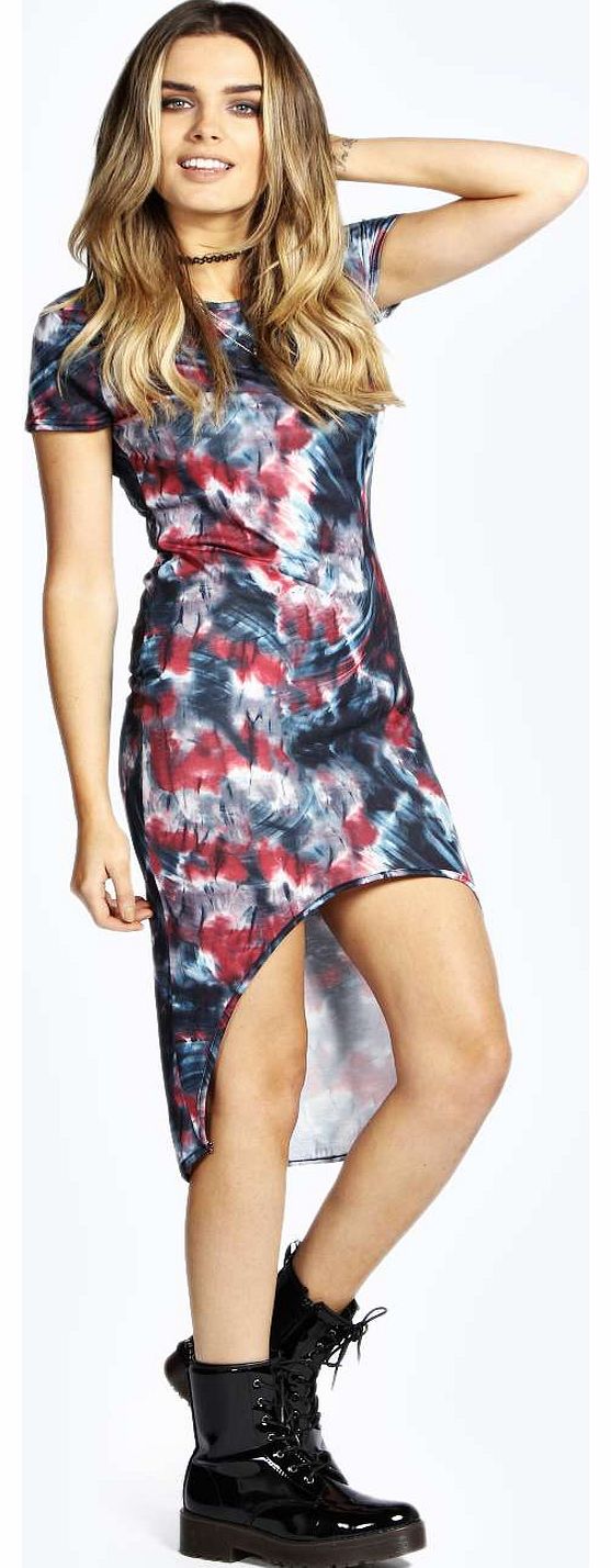boohoo Maddison Printed Midi Bodycon Dress - multi