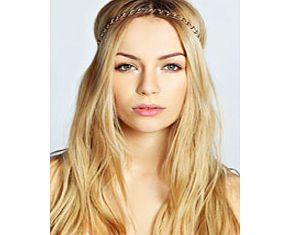 boohoo Madison Chain Headband - gold azz32541