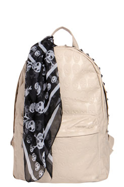 boohoo Madison Stud and Skull Embossed Leather Look