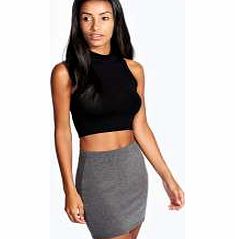 boohoo Maisy Mini Bodycon Jersey Skirt - charcoal