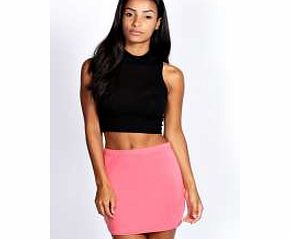 boohoo Maisy Mini Bodycon Jersey Skirt - coral azz54382