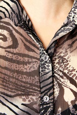 Maria Animal Print Sleeveless Tie Front Blouse