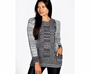 boohoo Maria Marl Knit Soft Touch Jumper - charcoal