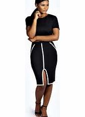 Marnie Contrast Piping Detail Pencil Skirt -