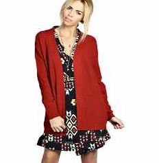 boohoo Marnie Moss Stitch Cardigan - rust azz23669