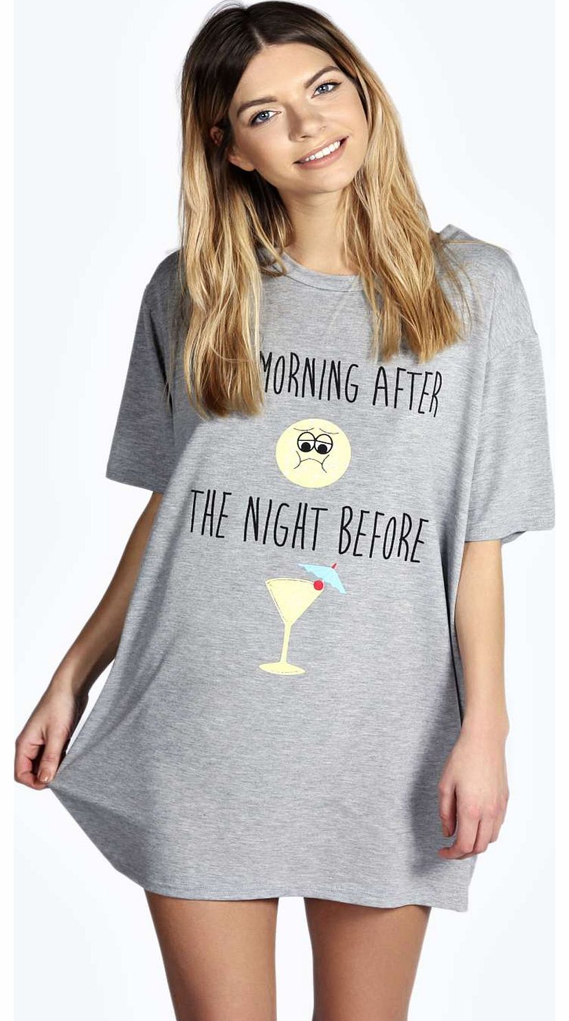 boohoo Martina The Morning After Tshirt Night Dress -