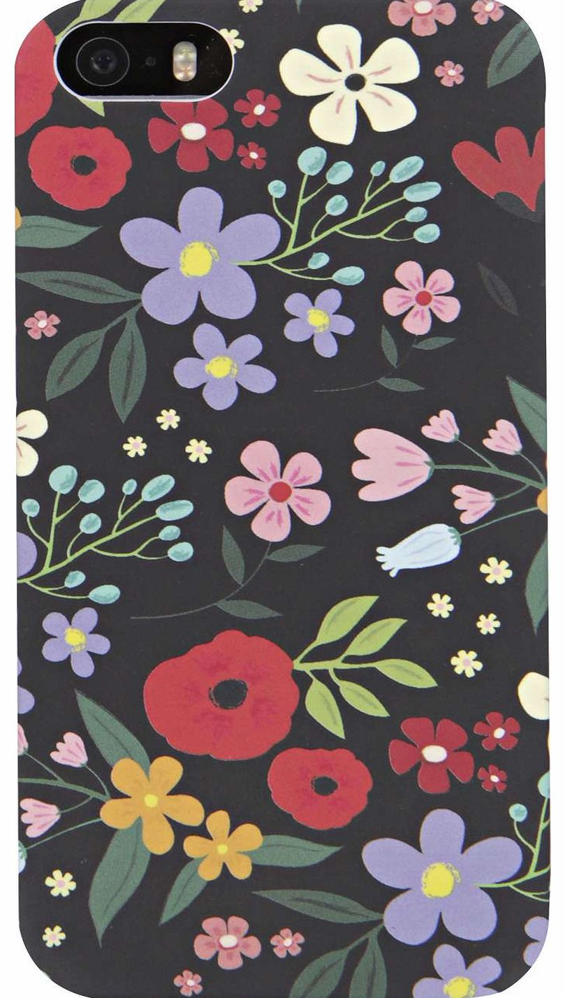 boohoo Meadow Flower Iphone 5/5S Case - black azz15446