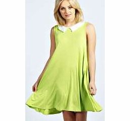 Melissa Collar Swing Dress - lime azz28953
