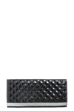 boohoo Mia Patent Quilted Purse Female