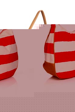 Micha Striped Shoulder Beach Bag