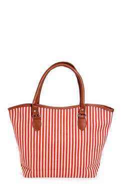Boohoo Michelle Stripe Contrast Shoper Bag