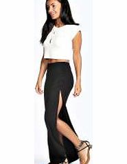 boohoo Michelle Viscose Maxi Skirt - black azz51259