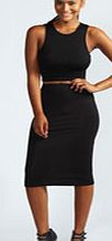 boohoo Midi Skirt - black azz49276