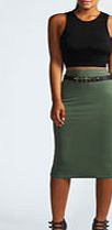 boohoo Midi Skirt - khaki azz49276