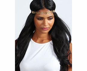 boohoo Millie Floral Headband - gold azz45112