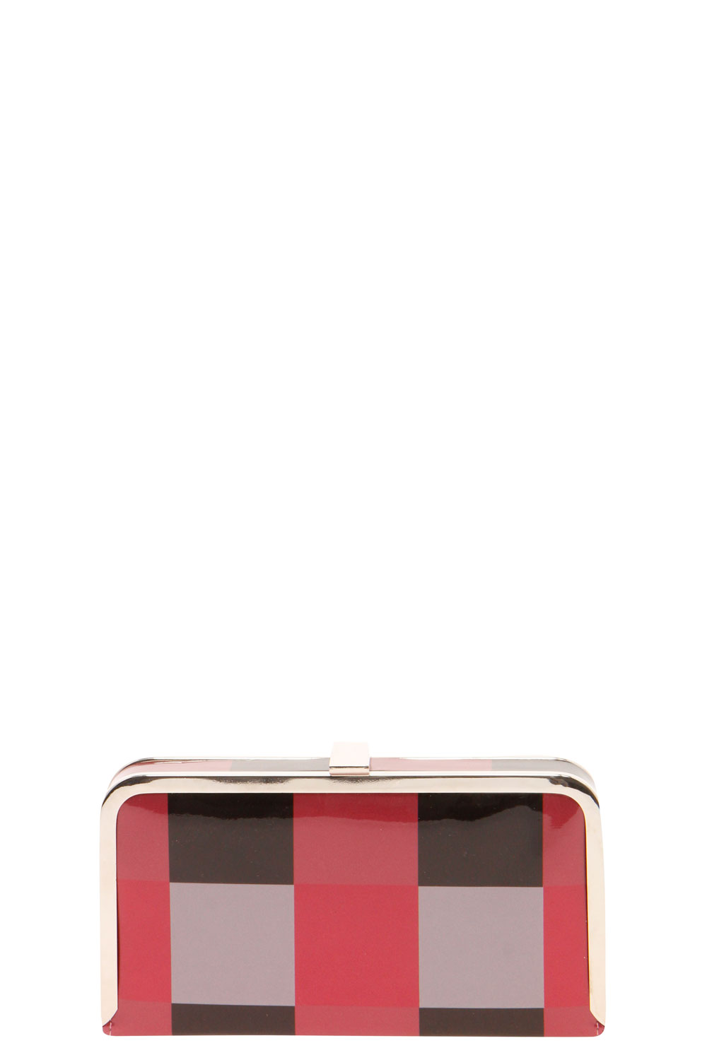 Millie Geometric Shine Box Clutch Bag -