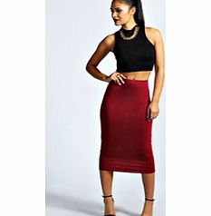 boohoo Mindy Midi Skirt - berry azz49276