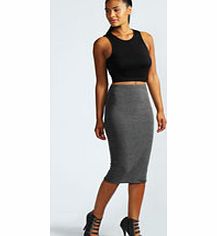 boohoo Mindy Midi Skirt - charcoal azz49276