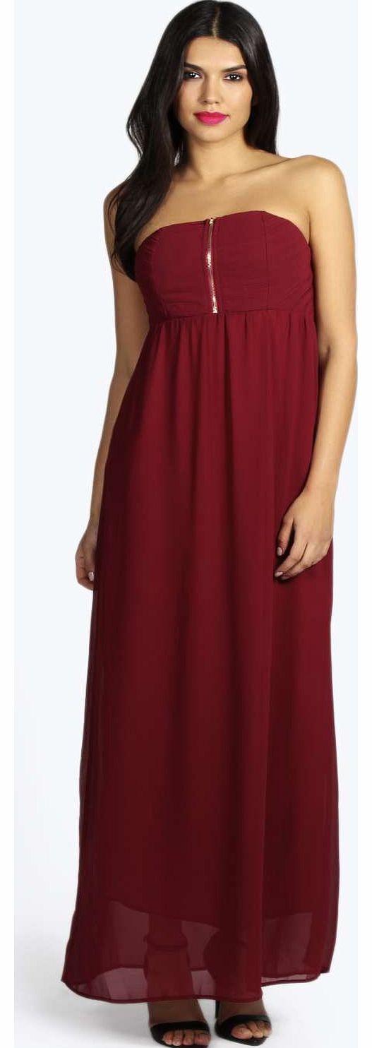 Miriam Chiffon Maxi Dress - wine azz14261