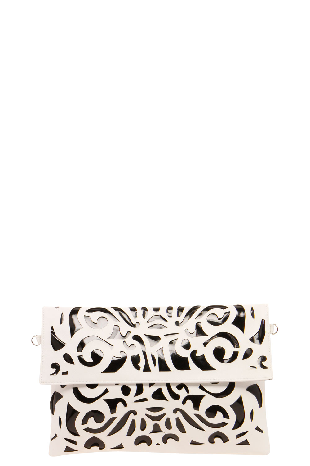 boohoo Molly Cutwork Clutch Bag - cream, cream