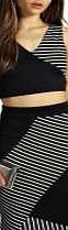 boohoo Monochrome Panelled Midi Skirt Co-Ord - black