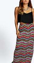 boohoo Multi Print Maxi Skirt - pink azz04807