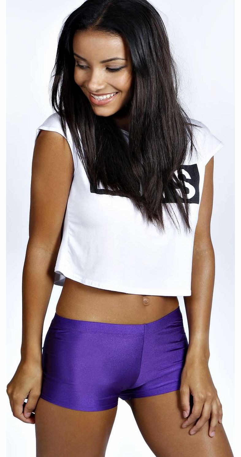boohoo Naomi Disco Knicker Shorts - purple azz18950