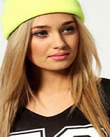 boohoo Neon Rib Slouch Boyfriend Beanie - yellow azz49648