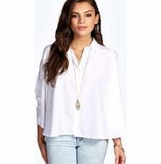 Niamh Oversized Boxy Shirt - white azz20528