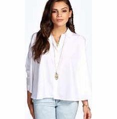 boohoo Niamh Oversized Boxy Shirt - white azz20528