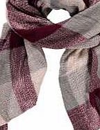 boohoo Oversized Check Scarf - purple azz13136