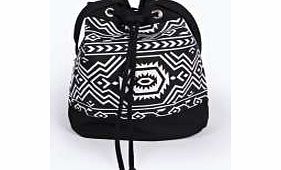 boohoo Paris Aztec Duffle Bag - black azz23845