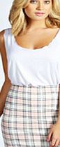 boohoo Pastel Check Bodycon Mini Skirt - blush azz34496