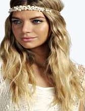 boohoo Pearl Cluster Head Band - gold azz08818