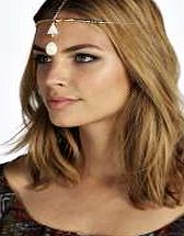 boohoo Pearl Drop Hair Crown - gold azz08828