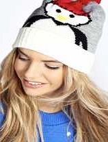boohoo Penguin Pom Beanie Hat - grey azz18140