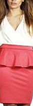 boohoo Peplum Skirt - coral pzz98020
