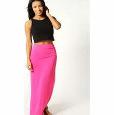 boohoo Petite Michelle Viscose Maxi Skirt - pink azz27984