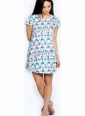 Pixie Multi Colour Aztec Open Sleeve Dress -