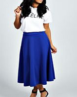 boohoo Plain Full Circle Midi Skirt - cobalt azz34748