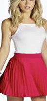 boohoo Pleated Crepe Mini Skirt - pink azz09858